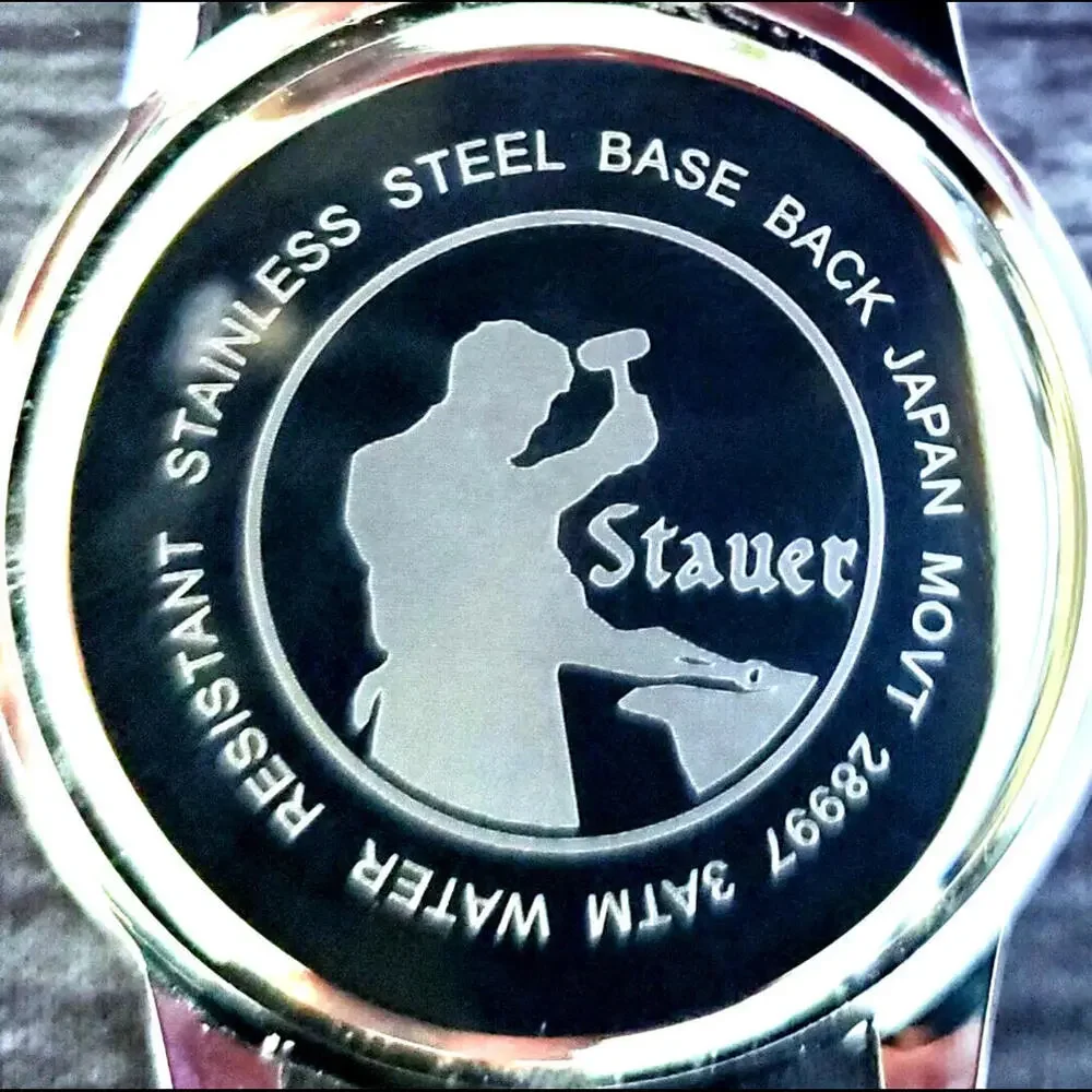 RARE Stauer  Men's‎ Nato Strap Sport Watch New Battery